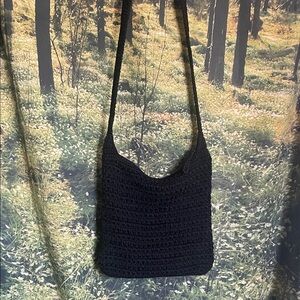The Sak Black Crochet Crossbody Bag